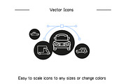 Car and Vehicle Line Icons Bundle, a Transportation Illustration by Designfour (Thumbnail 8 of 8)