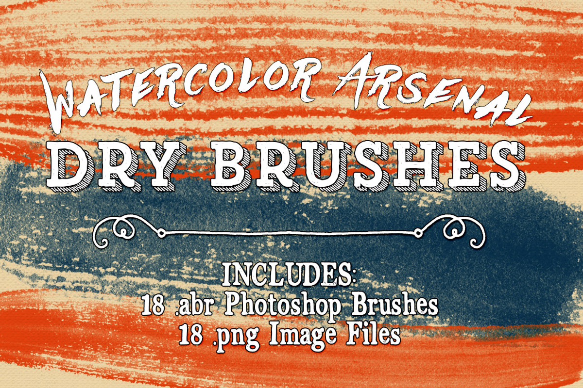 Watercolor Arsenal Dry Brushes, a Brush Add-On by Clikchic Designs (Photo 1 of 3)