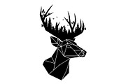 Deer Antler Silhouette Bundle, an Object Illustration by yasushie (Thumbnail 29 of 31)