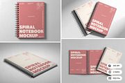 Spiral Notebook Mockup, a Books & Magazine Mockup by Nathatype (Thumbnail 1 of 9)