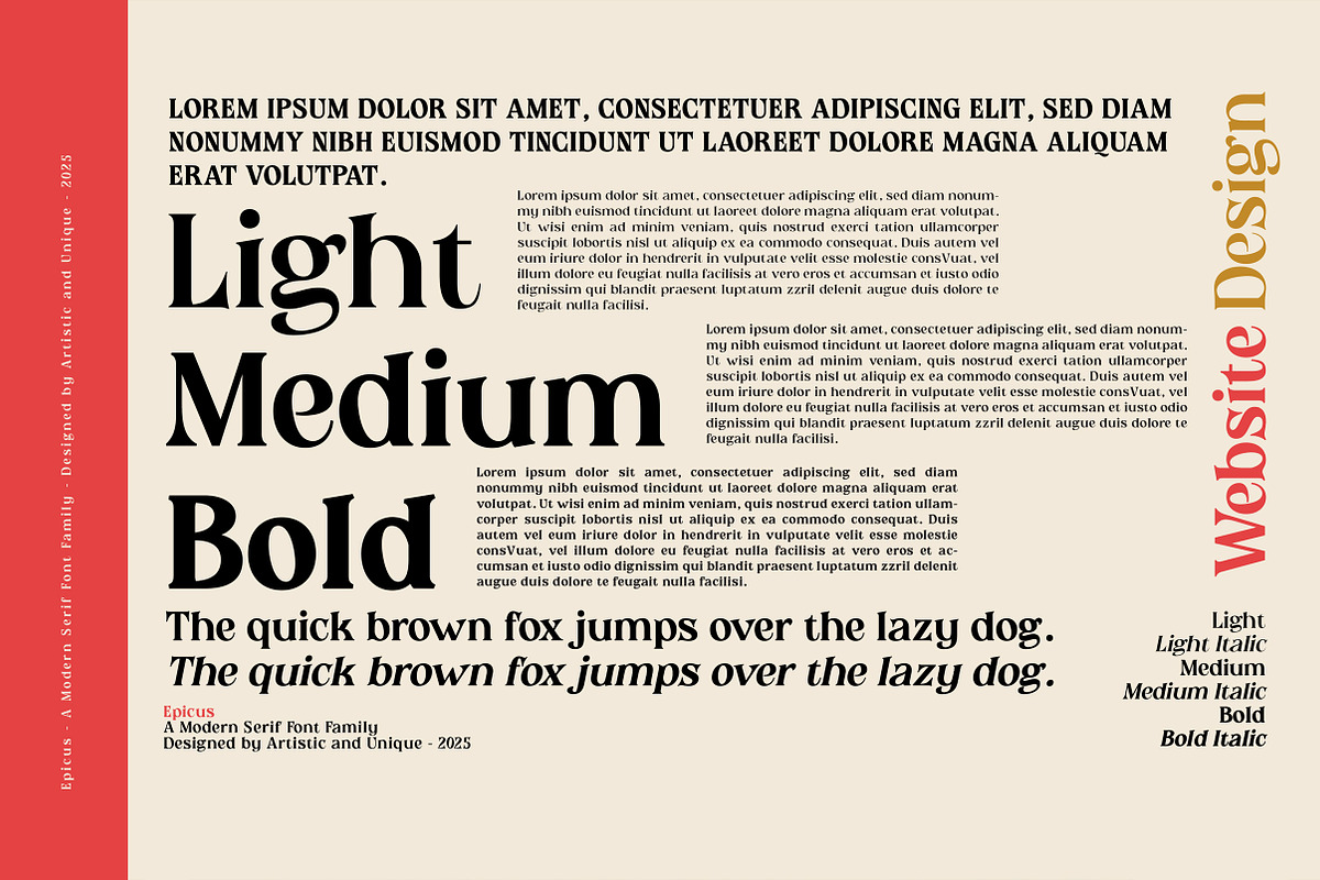 Epicus - Serif font family, a Font by Artistic & Unique (Photo 13 of 14)