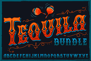 Tequila bundle, font, mascots & more, a Serif Font by VioSilent