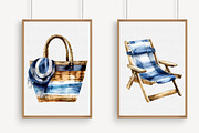 Watercolor Beach Clipart, an Illustration by Libby Wishes (Thumbnail 4 of 9)