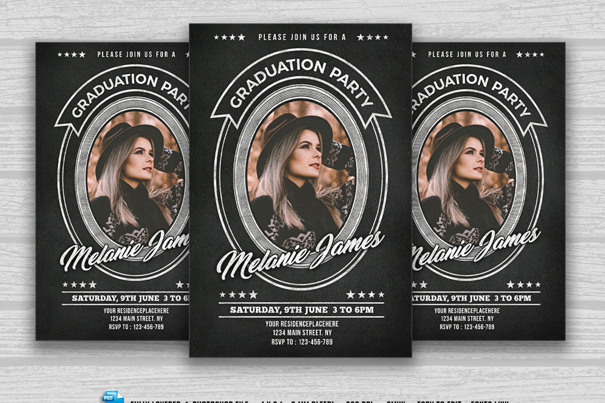 Graduation Party Invitation, a Card Template by DesignWorkz (Photo 1 of 2)
