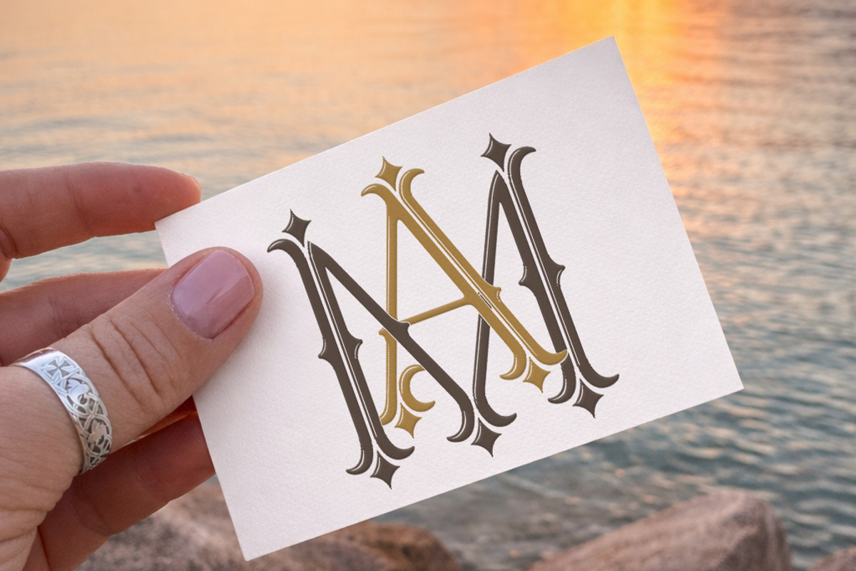MA AM Wedding Monogram Logo, a Branding & Logo Template by LogoAV (Photo 3 of 6)