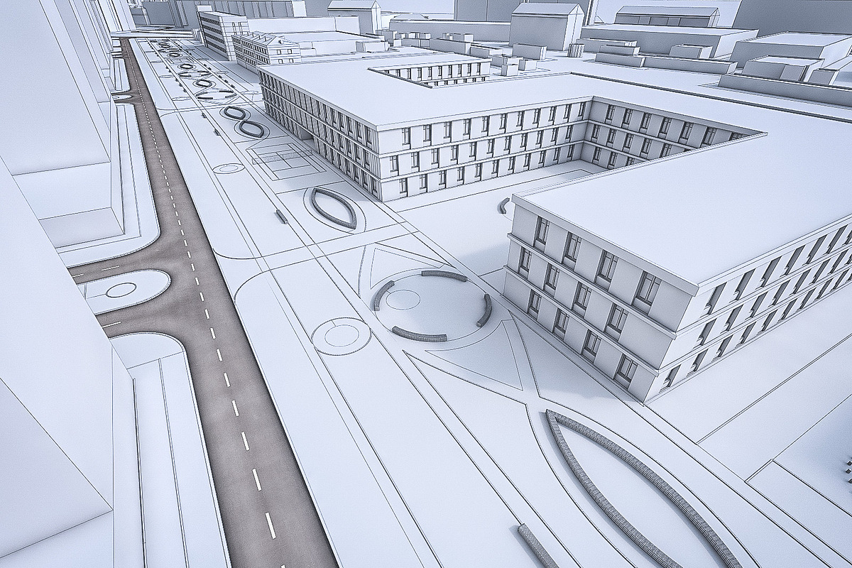 Residential and Industrial UrbanArea, an Architecture 3D Model by 3DNUTS (Photo 10 of 21)