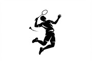60 Badminton Player Smash Silhouette, a Person Illustration by Amazin_art (Thumbnail 24 of 42)