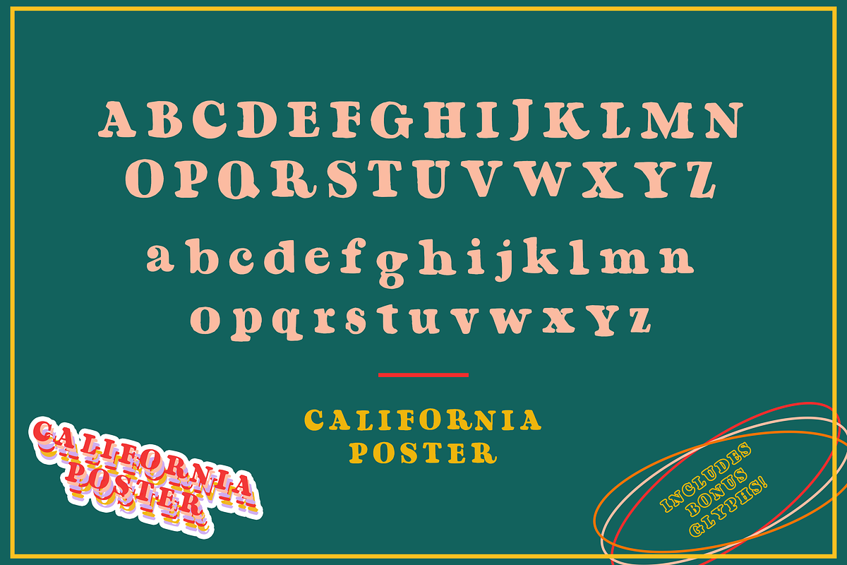 California Poster - A retro font, a Serif Font by Jeffry Macpherson Visuals (Photo 2 of 6)