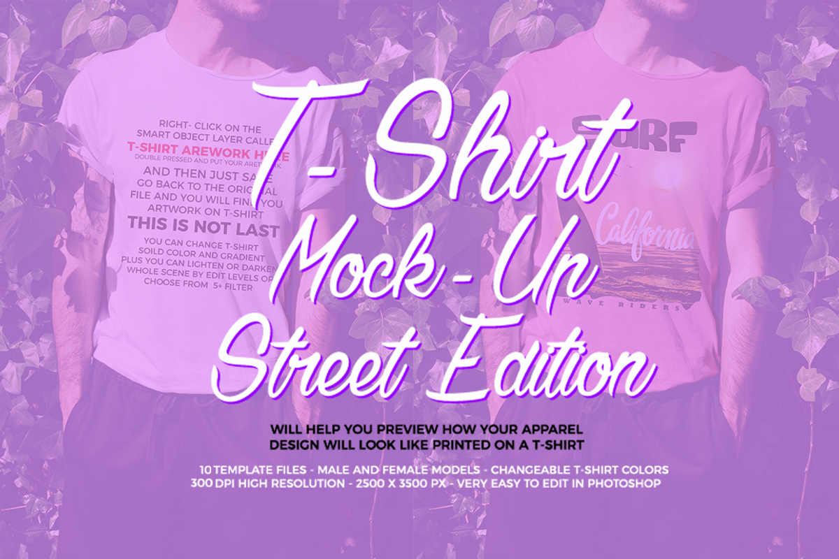T-Shirt Mock-Up  Street Edition, a Shirt Mockup by Mock-up Store (Photo 1 of 9)