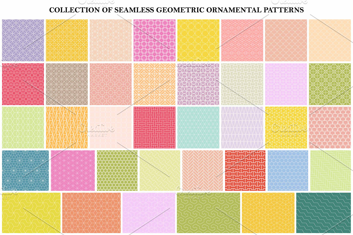 Geometric ornament seamless patterns, a Pattern Graphic by ExpressShop (Photo 1 of 4)