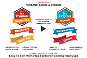 1046 VINTAGE BADGE & RIBBON, a Branding & Logo Template by Toonsteb (Thumbnail 9 of 19)