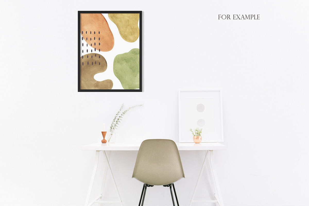 Watercolor Abstract Modern Shapes, an Object Graphic by OrangePeafowlArt (Photo 6 of 13)