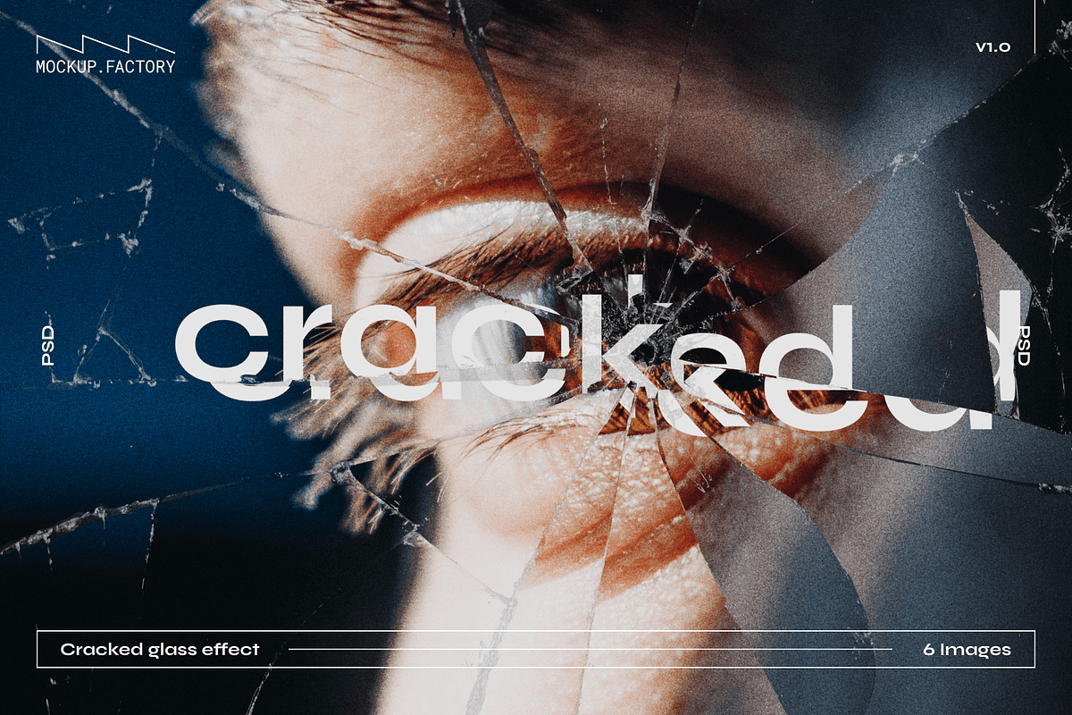 Cracked | Broken Glass Effect, an Object Graphic by Mockup.Factory (Photo 1 of 6)