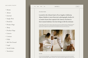 Alpaca Squarespace 7.1 Website Theme