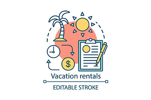 Vacation Rentals Concept Icon