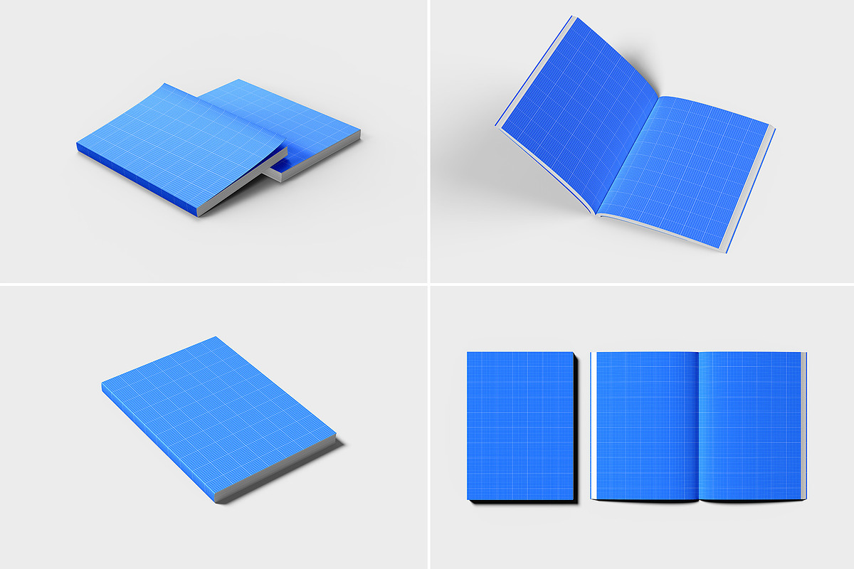 Softcover Book Mockup - 12 views, a Books & Magazine Mockup by Illusiongraphic (Photo 24 of 25)