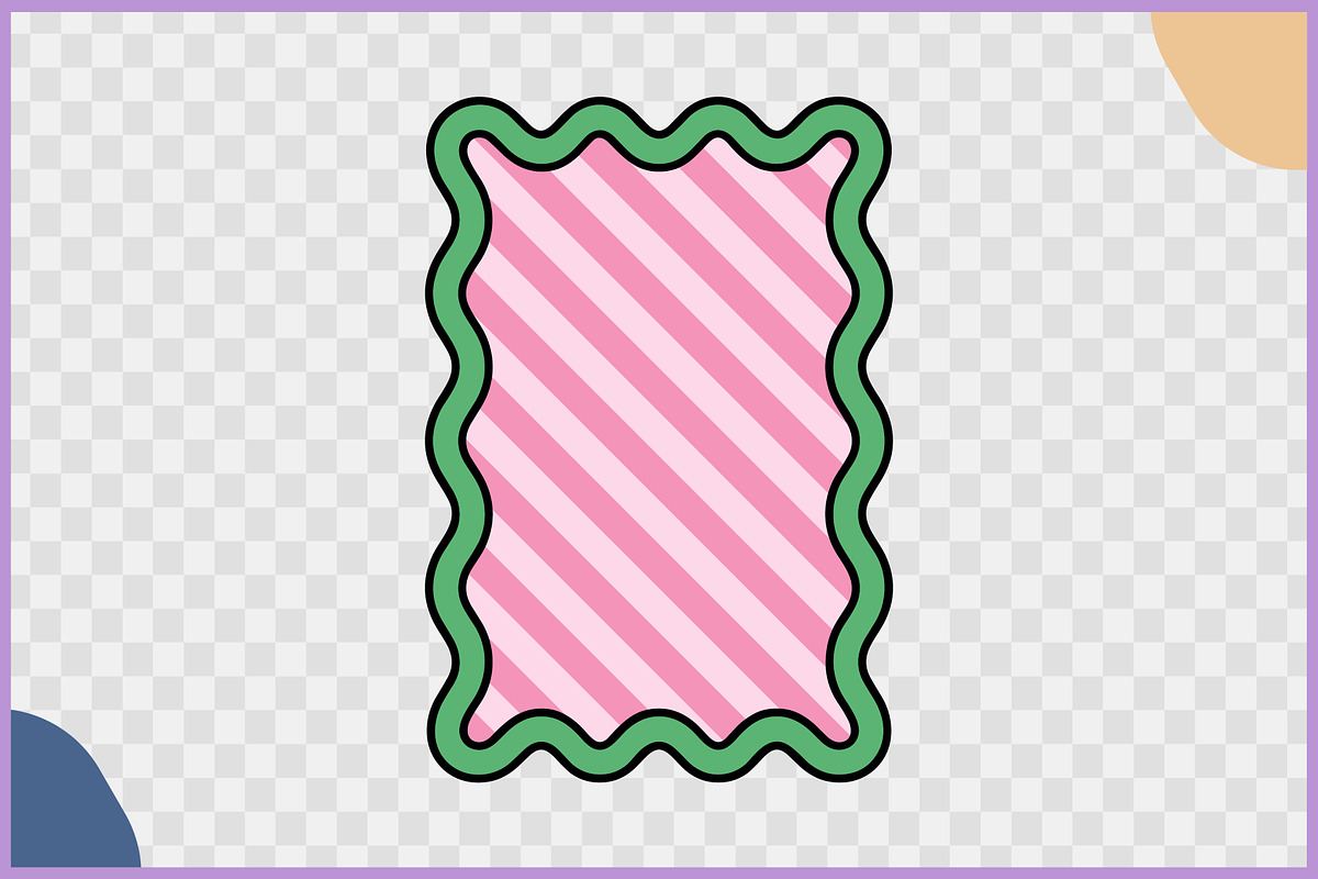 Retro Wavy Pattern Frames Vector Set, a Decorative Illustration by Gfx Expert Team (Photo 8 of 10)