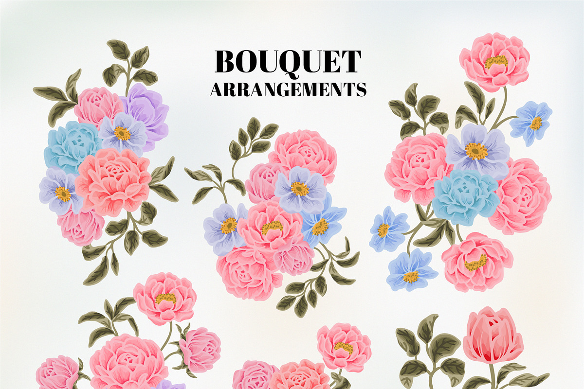 MAJESTIC FLORALS Clip Art Bundle, a Decorative Illustration by Artflorara (Photo 5 of 14)
