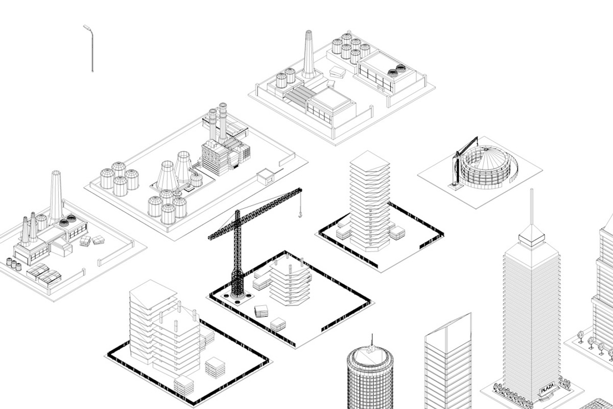 Cartoon Low Poly Night City Pack, an Architecture 3D Model by Anton Moek (Photo 9 of 12)