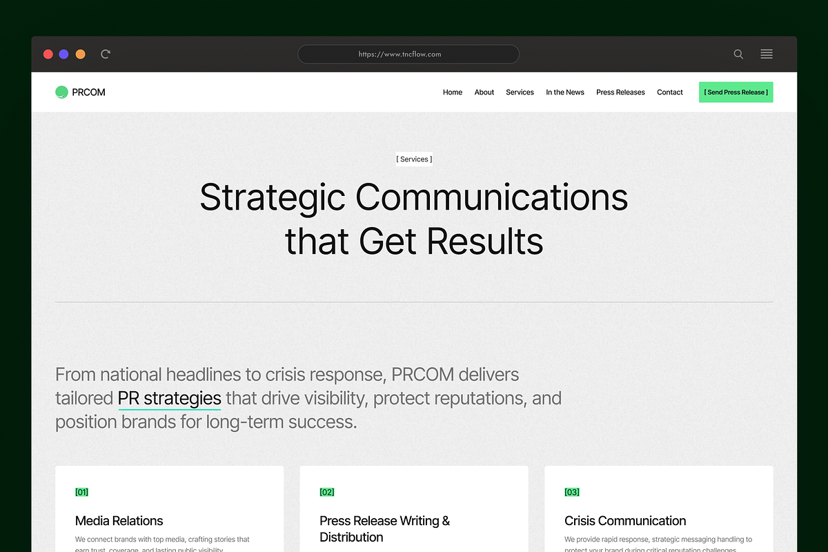 PRCOM - PR & News Website Template preview 2