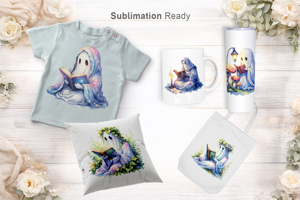 Bookworm Ghost Sublimation, an Illustration by Artnoy (Photo 5 of 8)