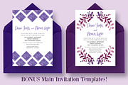 The Purple Wedding Invitation Suite, an Invitation Template by Knotted Design (Thumbnail 3 of 6)