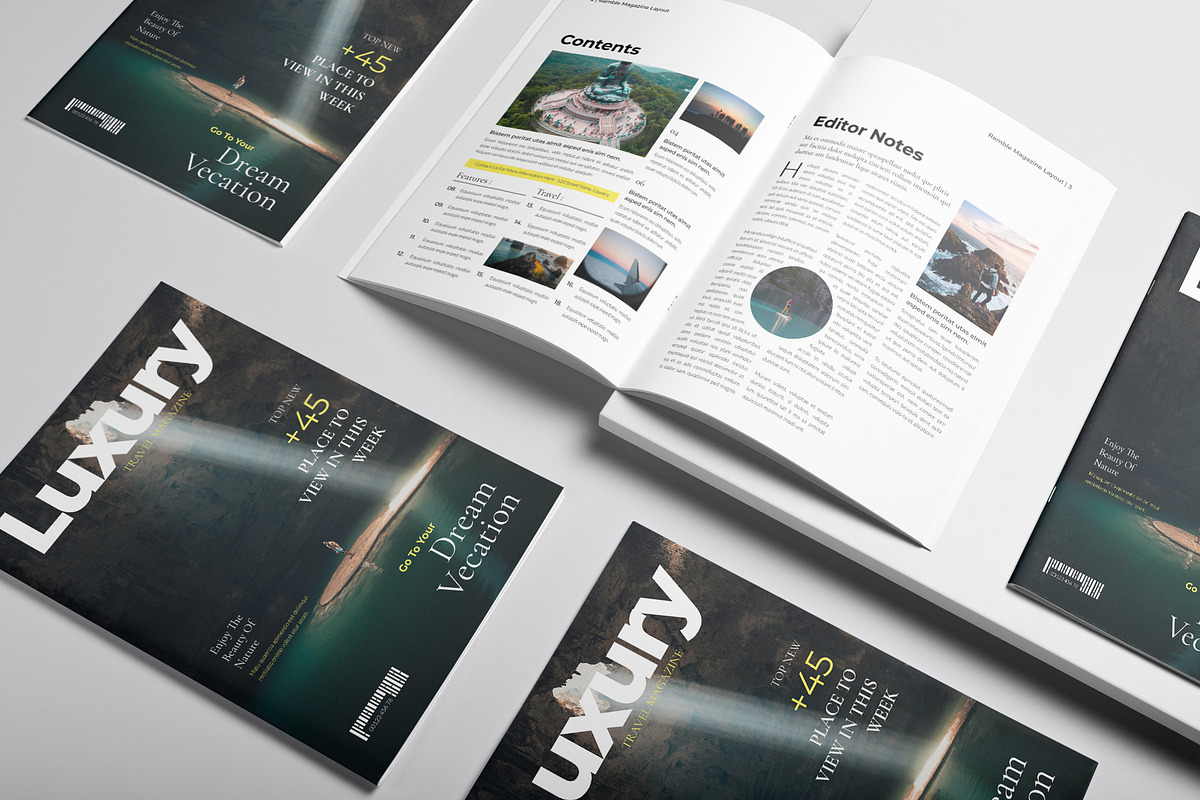 Luxury Travel Magazine Template preview 6