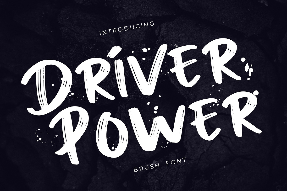 Driver Power Brush Grunge Font, a Sans Serif Font by Giant Design (Photo 1 of 10)
