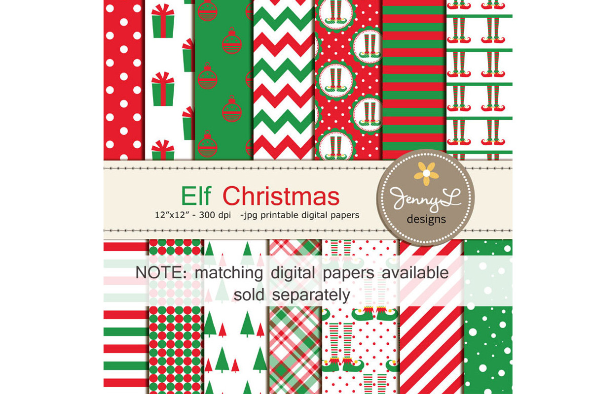Elf Feet Christmas Clipart, an Illustration by JennyL Designs (Photo 3 of 3)