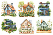 Watercolor Gardening House Clipart, an Illustration by Daily.Designs (Thumbnail 6 of 8)