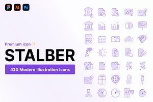 Stalber Illustration Icon Set, an Outline Icon by BROCZ Store
