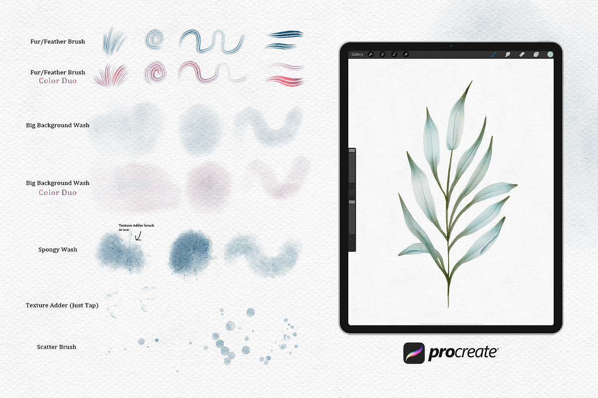 Procreate Watercolor Brushes Kit, a Brush Add-On by Kaya Fonts (Photo 12 of 15)