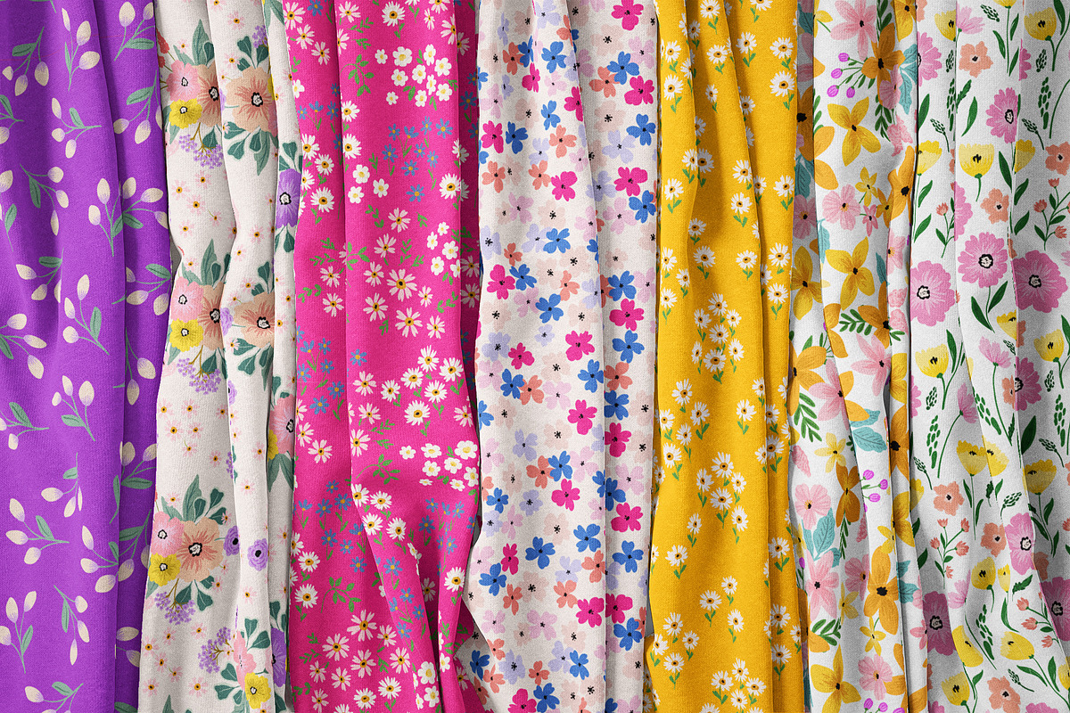 Vivid Flowers, clipart & patterns, a Graphic by Cozy pattern shop (Photo 11 of 11)