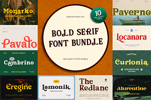 Bold Serif Font Bundle, a Serif Font by Rasio Studio