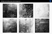 Grunge - 50 Black & White Textures, a Background Graphic by ikono.me (Thumbnail 5 of 6)