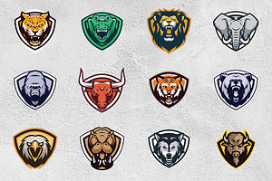 64 ANIMAL HEAD SPORT MASCOT DESIGNS