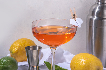 Paper plane boozy alcohol cocktail, a Food & Drink Photo by Rimma