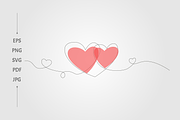 bundle of Continues line heart, an Object Graphic by lawoel (Thumbnail 1 of 3)