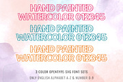 Hand Painted Watercolor Font, a Handwritten Font by Font Craft Studio (Thumbnail 2 of 6)