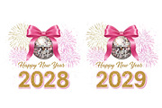 Glitter Happy New Year PNG Bundle, an Illustration by Designworld (Thumbnail 4 of 6)