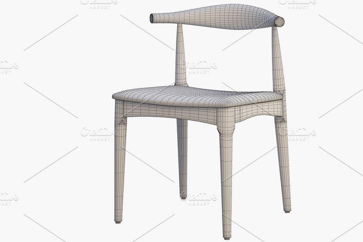 CH20 Elbow Chair 3d model, a Furniture 3D Model by 3dmitruk (Photo 7 of 9)