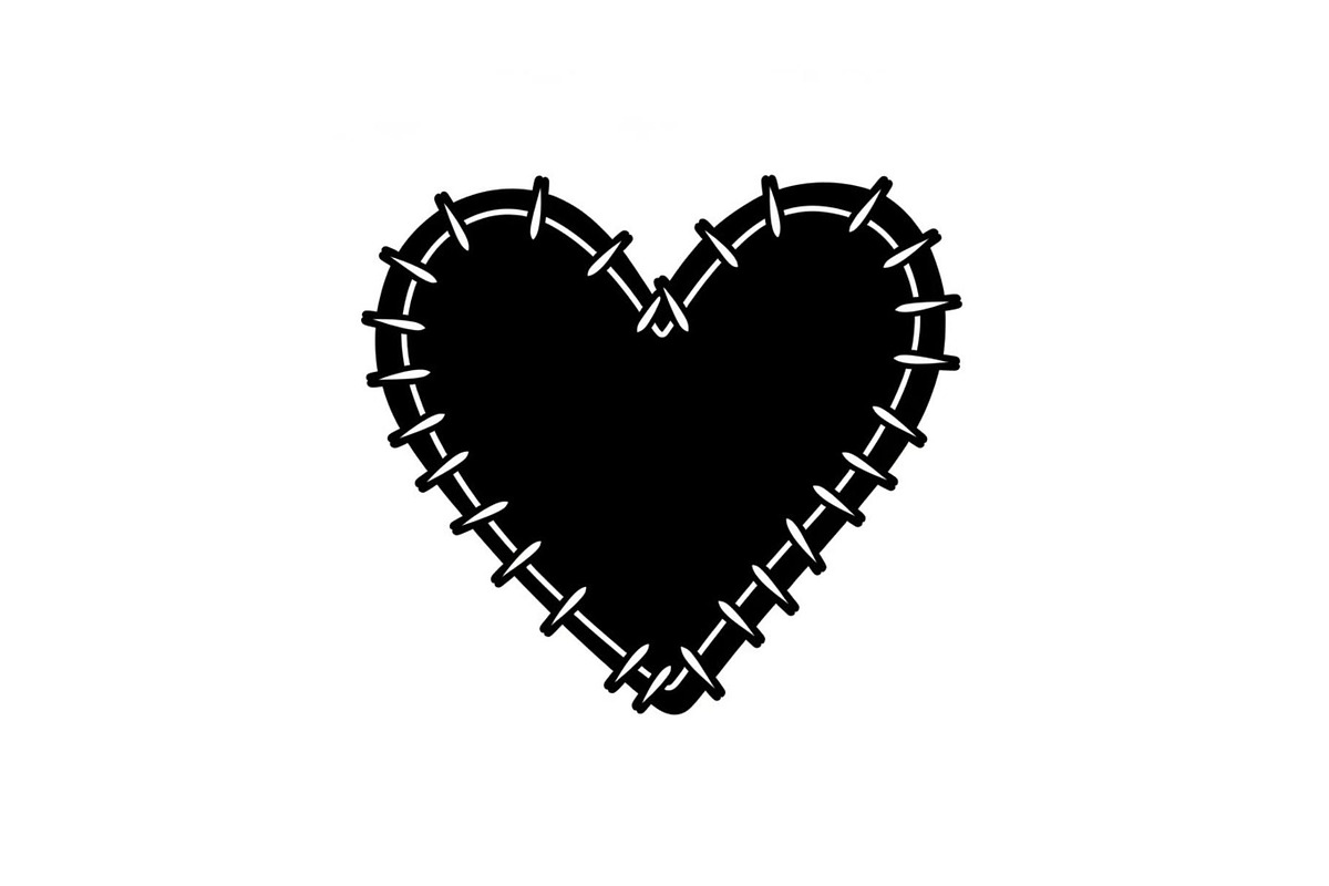 Stitched Heart Silhouette Vector Bun, an Illustration by Designs_River (Photo 16 of 41)
