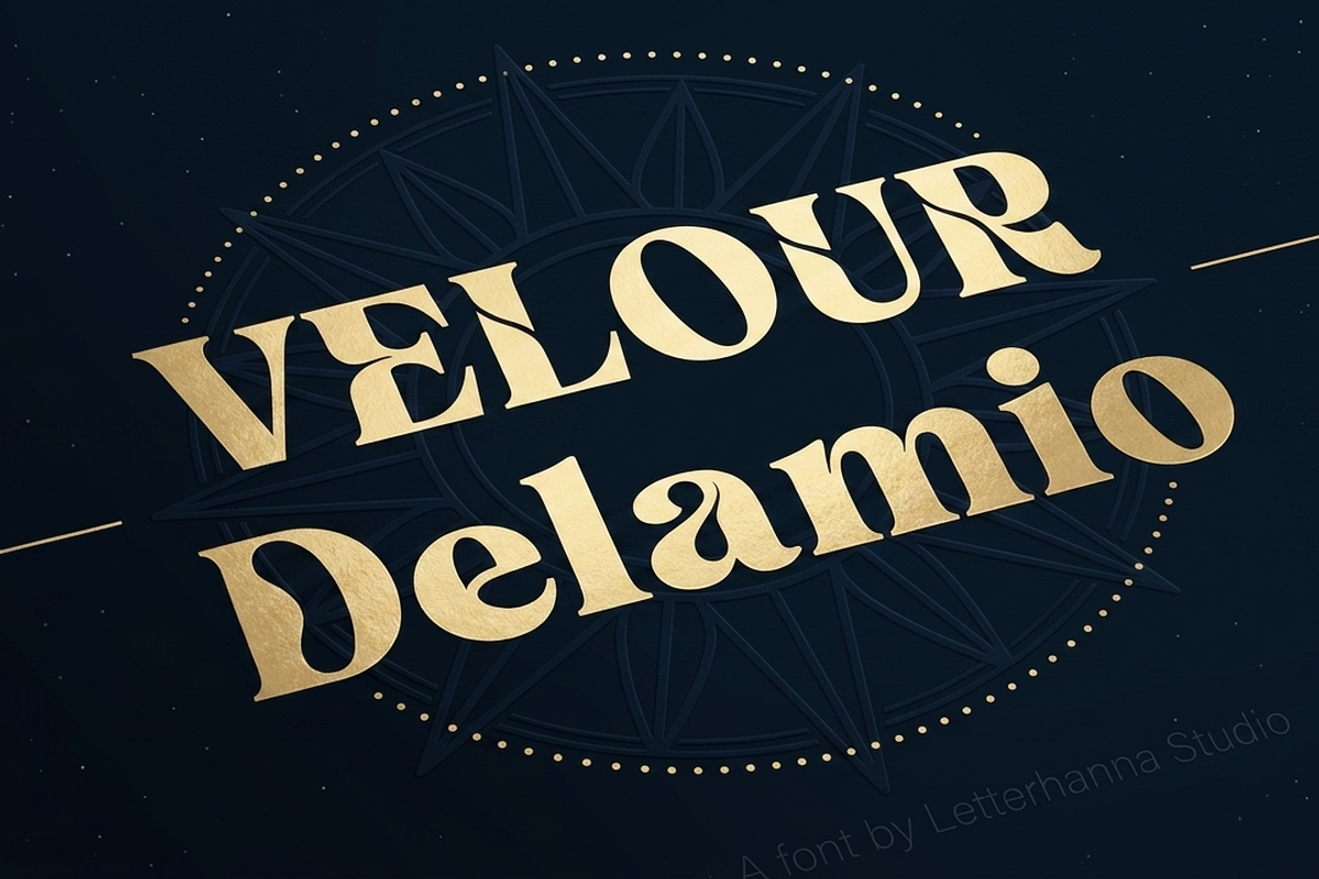 Velour Delamio Font, a Serif Font by Letterhanna Studio (Photo 11 of 11)