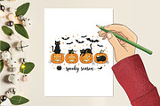 Spooky Season PNG Halloween Pumpkin, an Illustration by designcity5 (Thumbnail 4 of 8)