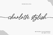 Charlotte Stylish Modern Calligraphy, a Handwritten Font by Myn Type (Thumbnail 1 of 19)