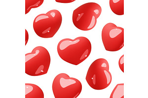 3d hearts seamless pattern. Repeated, an Object Illustration by YummyBuum