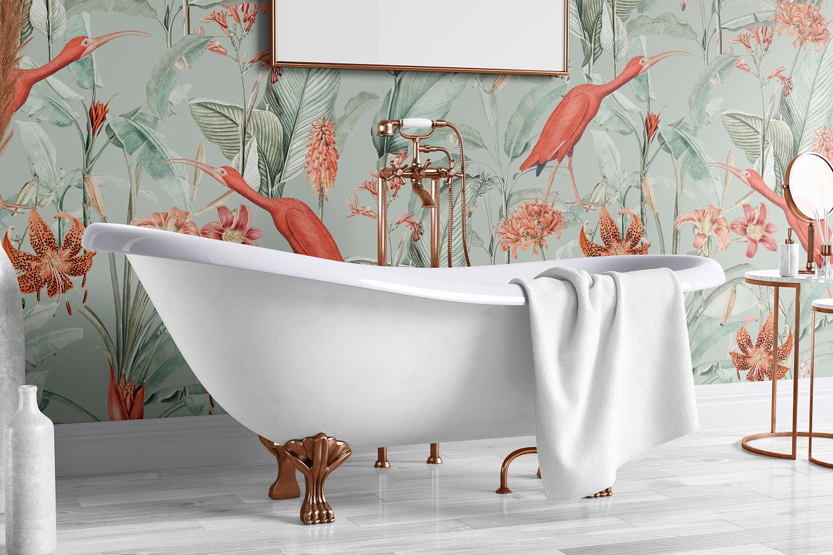 Tropical Mint Orange Paper Pack, a Pattern Graphic by paper aesthetic (Photo 4 of 7)