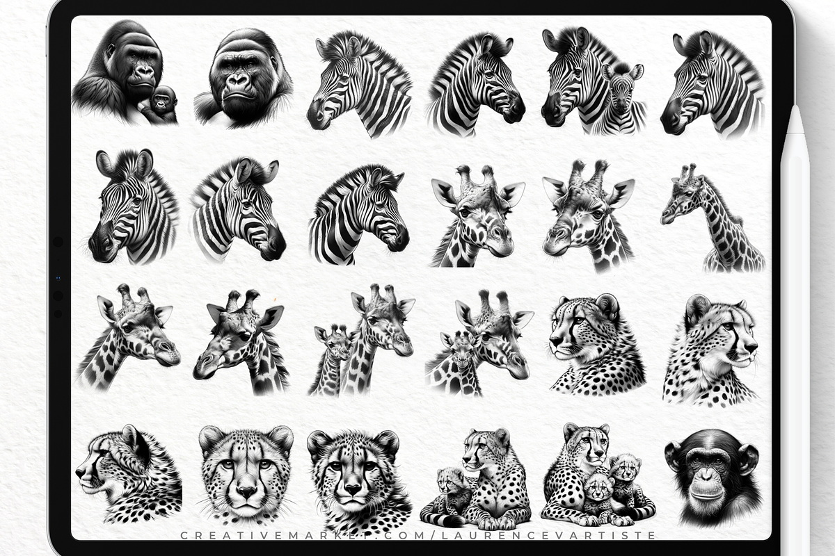 Jungle Animal Procreate Brushes, a Brush Add-On by LaurenceVArtiste (Photo 5 of 7)