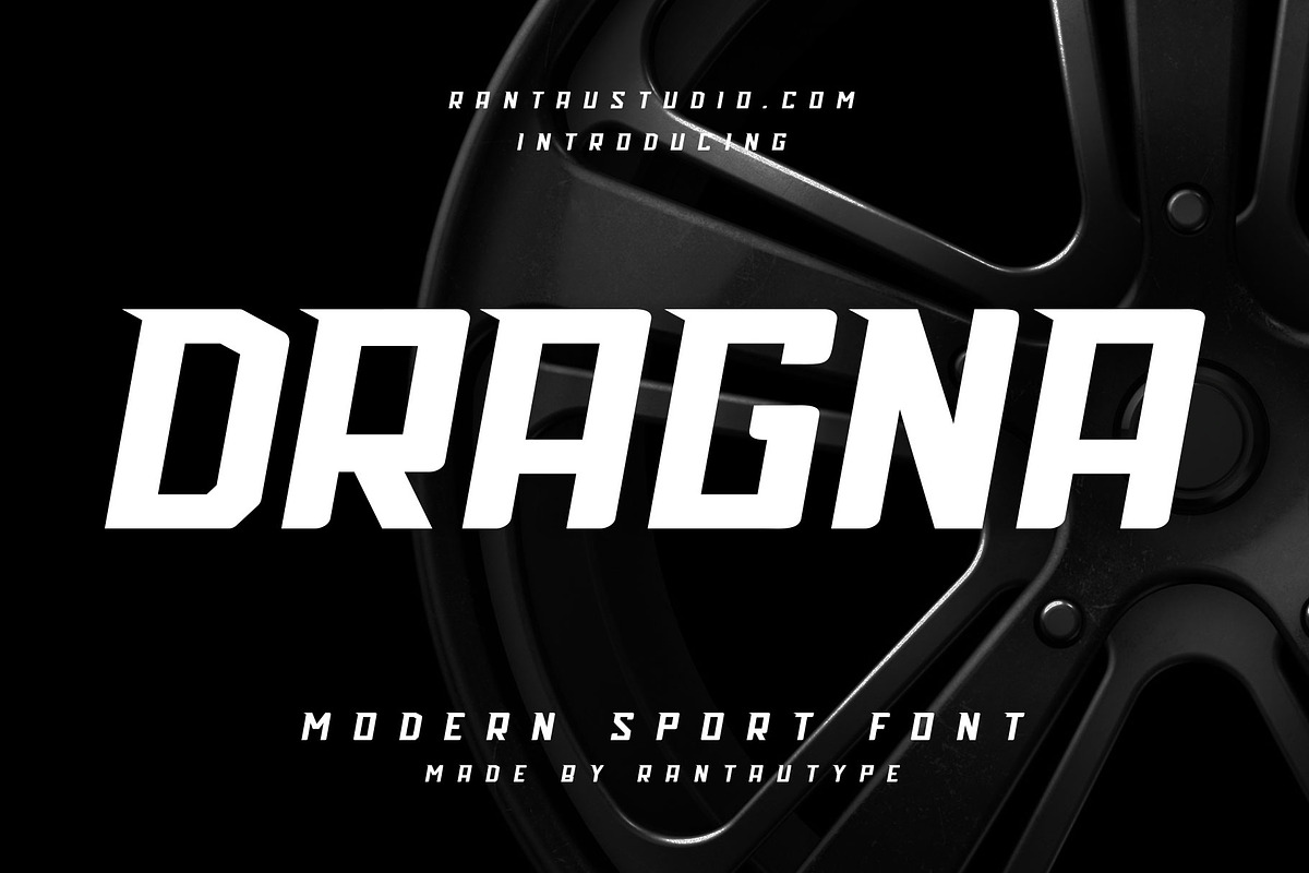 Dragna - Modern Sport Font, a Serif Font by RantautypeStudio (Photo 1 of 10)