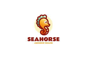 Seahorse Simple Mascot Logo, a Branding & Logo Template by Artnivora.Std